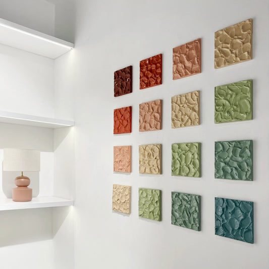 Dokulu Tablo Seti - 20 x 20 cm - 24 Adet Kare Tablo / BITS