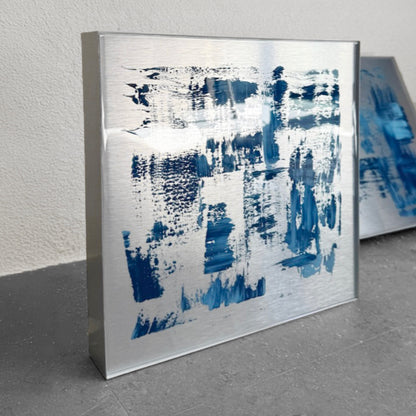 Metal Tablo - Metalic Blue 30 x 30 cm