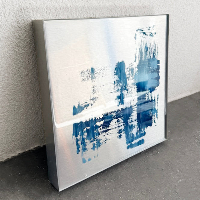 Metal Tablo - Metalic Blue 30 x 30 cm